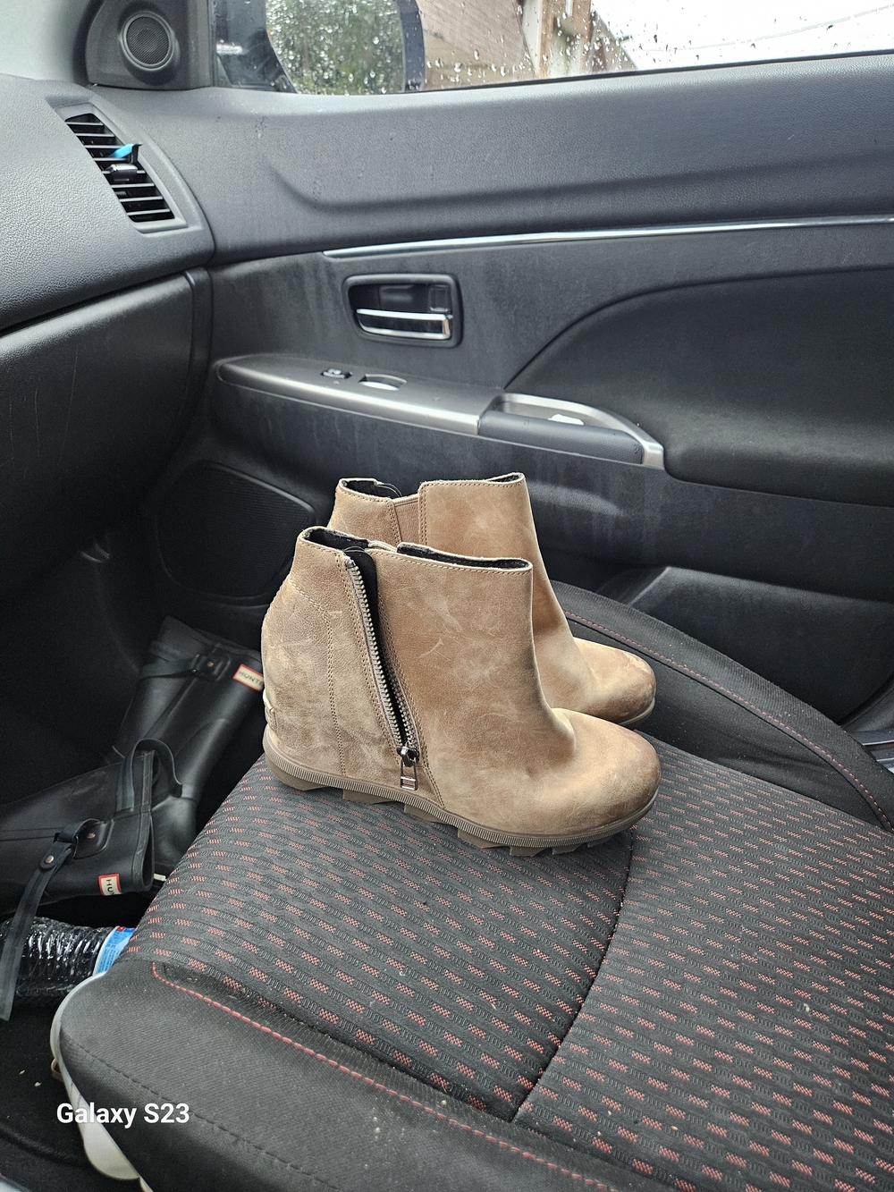 Sorel Joan of Arctic Wedge II Zip Leather Ankle Boots Women’s 9.5 Tan Brown